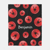 Couverture Polaire Drapeau albanais de sourire (Devant)