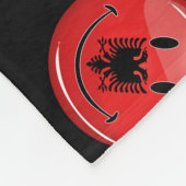 Couverture Polaire Drapeau albanais de sourire (Coin)