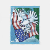 Couverture Polaire Drapeau américain (Devant)