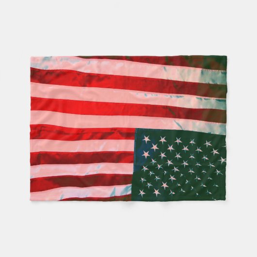 Couverture Polaire Drapeau américain (Devant (Horizontal))