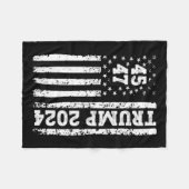 Couverture Polaire Drapeau américain 2024 Trump 47 (Devant (Horizontal))
