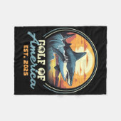 Couverture Polaire Drapeau Américain 2025 Golfe Du Mexique (Devant (Horizontal))