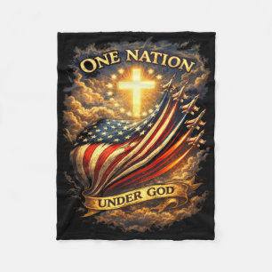 Couverture Polaire Drapeau américain 250 ans Croix Usa 250e Sous Dieu