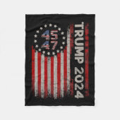 Couverture Polaire Drapeau américain 47 Trump 2024 (Devant)