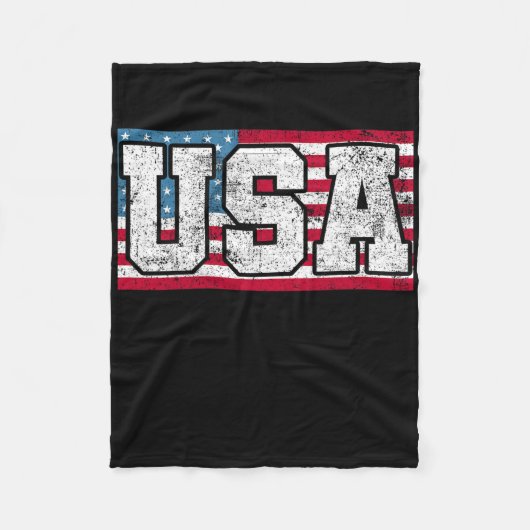 Couverture Polaire Drapeau américain 4 juillet (Devant)
