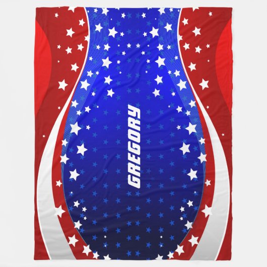 Couverture Polaire Drapeau américain Abstrait Stars & Stripes 2 (Devant)