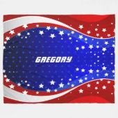 Couverture Polaire Drapeau américain Abstrait Stars & Stripes 2 (Devant (Horizontal))