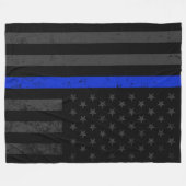 Couverture Polaire Drapeau américain affligé par obscurité de style (Devant (Horizontal))