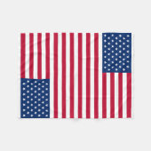 Couverture Polaire Drapeau américain Blanche polaire (Devant (Horizontal))