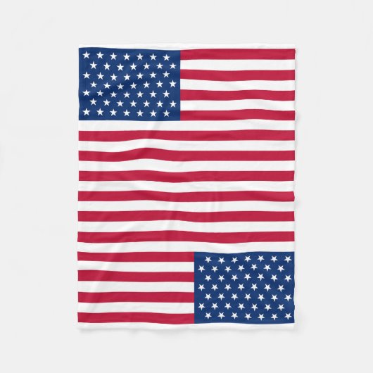 Couverture Polaire Drapeau américain Blanche polaire (Devant)