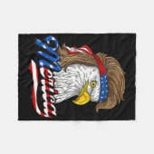 Couverture Polaire Drapeau américain Byld Eagle 4 juillet Eagle Usa (Devant (Horizontal))