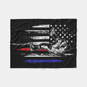 Couverture Polaire Drapeau Américain De Baseball Pitcher Usa Pitcher (Devant (Horizontal))