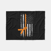 Couverture Polaire Drapeau américain de sensibilisation (Devant (Horizontal))