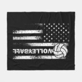Couverture Polaire Drapeau américain de volleyball Fun États-Unis Pat (Devant (Horizontal))
