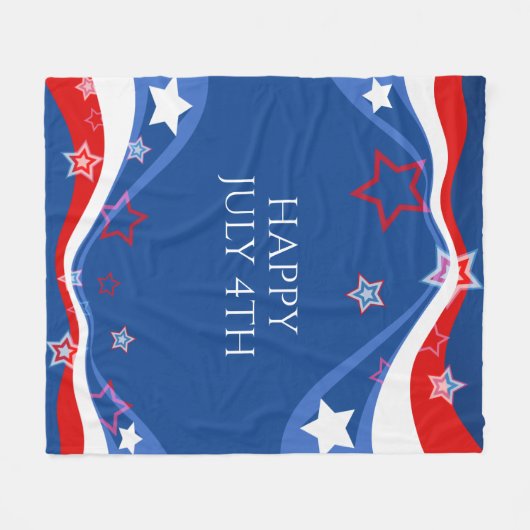 Couverture Polaire Drapeau américain design moderne (Devant (Horizontal))