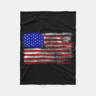 Couverture Polaire Drapeau américain en détresse - États-Unis Usa T S