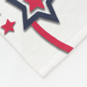 Couverture Polaire Drapeau américain et feux d'artifice (Coin)