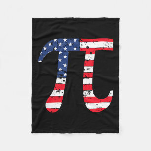 Couverture Polaire Drapeau américain Jour Pi Math patriotique Geek Ne