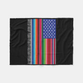 Couverture Polaire Drapeau Américain Mexicain Serape Cinco De Mayo Po (Devant (Horizontal))
