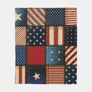 Couverture Polaire Drapeau Américain, Motif sans chichi.