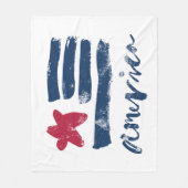 Couverture Polaire Drapeau américain Paintstrokes (Devant)