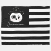 Couverture Polaire Drapeau américain Panda Bear US Drapeau Thème (Devant (Horizontal))