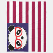 Couverture Polaire Drapeau américain Panda Bear US Drapeau Thème (Devant)