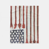 Couverture Polaire drapeau américain patriotique Guitar Musique couve (Devant)