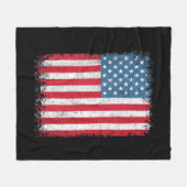 Couverture Polaire Drapeau Américain Patriotique Pour Hommes Femmes E (Devant (Horizontal))
