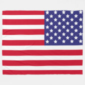 Couverture Polaire Drapeau américain patriotique Stars & Stripes Amer (Devant (Horizontal))