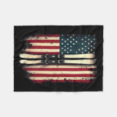 Couverture Polaire Drapeau américain Ski alpin _3 (Devant (Horizontal))