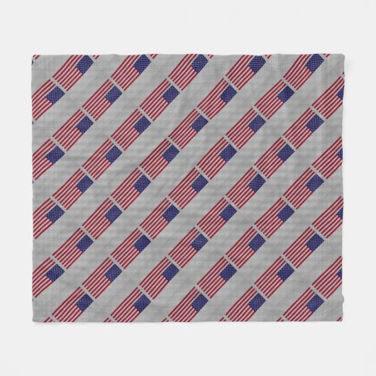 Couverture Polaire Drapeau américain sur l'impression de déco en fibr (Devant (Horizontal))