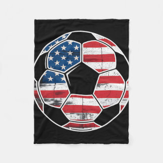 Couverture Polaire Drapeau Américain Sur Soccer Ll Garçons Hommes Soc