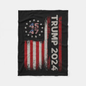 Couverture Polaire Drapeau américain Trump 2024 (Devant)