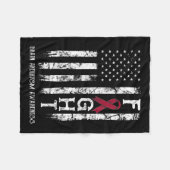 Couverture Polaire Drapeau Aneurysm Warrior Us (Devant (Horizontal))