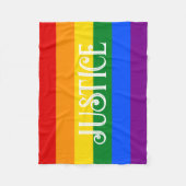Couverture Polaire Drapeau arc-en-ciel de fierté / JUSTICE (Devant)