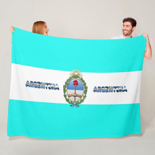 Couverture Polaire Drapeau argentin (En situation)