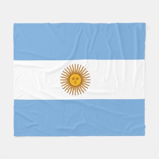 Couverture Polaire Drapeau argentin Fleece Blanket (Devant (Horizontal))