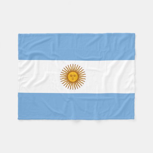 Couverture Polaire Drapeau argentin Fleece Blanket (Devant (Horizontal))