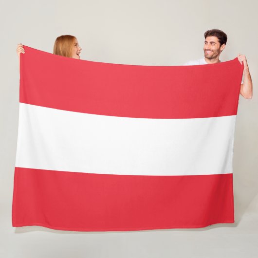 Couverture Polaire Drapeau autrichien (Autriche) (En situation)