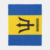 Couverture Polaire Drapeau Barbade (Devant)