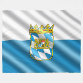 Couverture Polaire Drapeau bavarois (Devant (Horizontal))