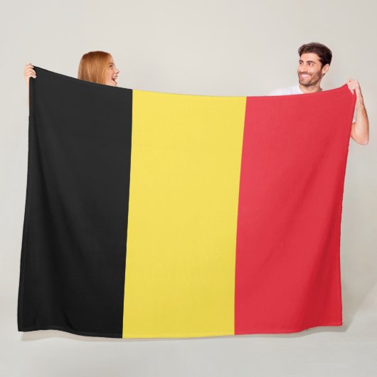 Couverture Polaire Drapeau belge (En situation)