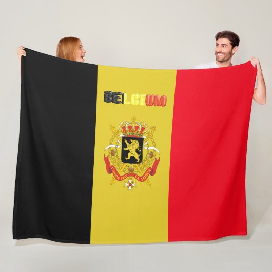 Couverture Polaire Drapeau belge (En situation)