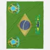Couverture Polaire Drapeau brésilien (Devant)