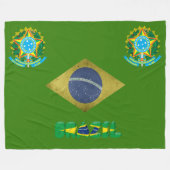 Couverture Polaire Drapeau brésilien (Devant (Horizontal))