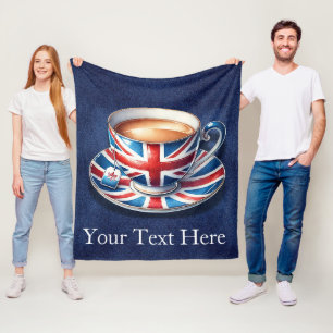 Couverture Polaire Drapeau britannique sur l'anglais Teacup