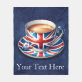 Couverture Polaire Drapeau britannique sur l'anglais Teacup (Devant)
