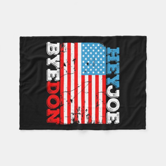 Couverture Polaire Drapeau Byedon 2020 - Bye Don Hey Joe Biden Suppor (Devant (Horizontal))