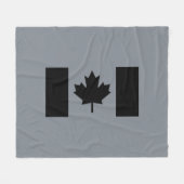 Couverture Polaire Drapeau canadien en graphisme noir (Devant (Horizontal))
